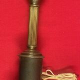 Large vintage brass and marble lamp base 41 cm socket height