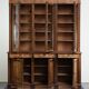 Antique English buffet/bookcase from the 19th century with original glass