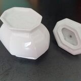 Sucrier en faience blanche