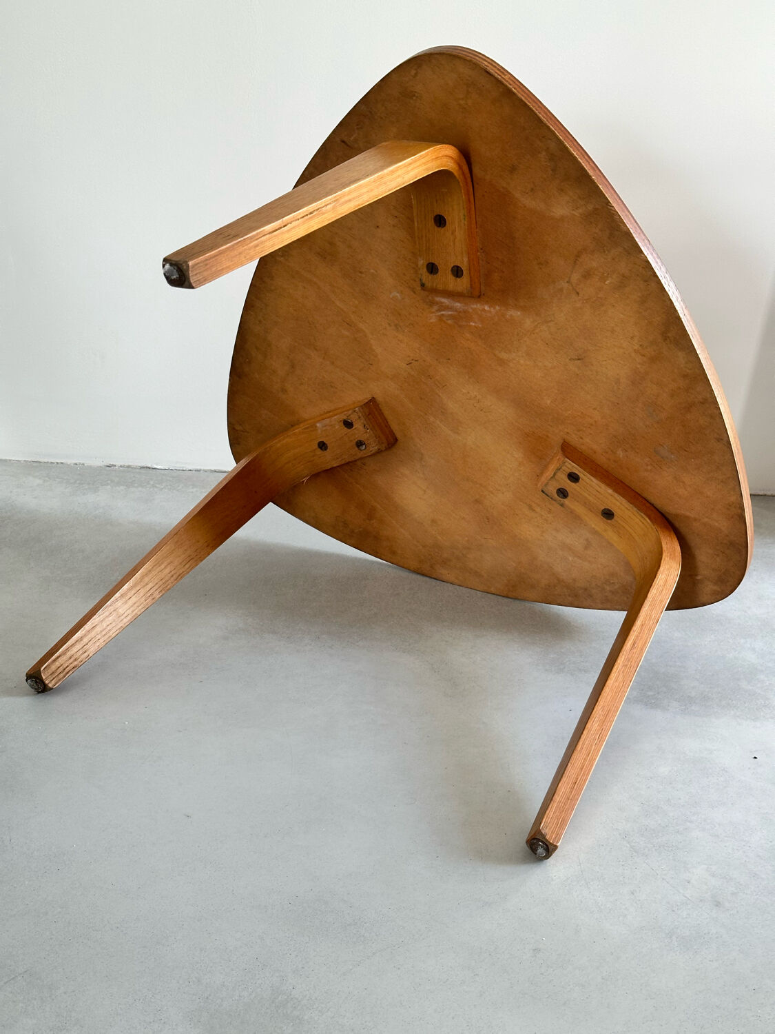 Vintage bow-wood coffee table, design Steiner 1960