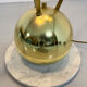 Rhubarb leaf floor lamp brass design Tomaso Barbi Italy an70