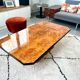 Roche Bobois elm burl coffee table, 1980