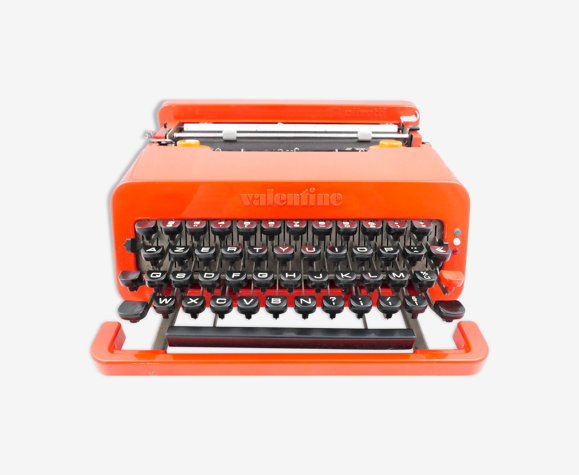 Machine à écrire Olivetti Valentine rouge révisée ruban neuf