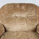 Fauteuil années 70 en tissu et acier