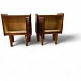 Set de 2 tables de chevet vintage / mini armoires