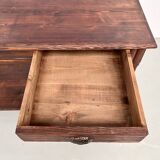 Small pine drapery table from the 1950s