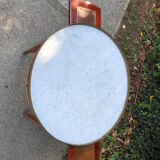 Hot water bottle table with marble