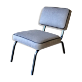 Vintage armchair from the 70s with angora fabric