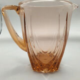 Vintage pink glass decanter