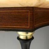 Canaletto Walnut and Beech Console with a Marble Top attr. to Paolo Buffa
