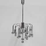 Vintage Sputnik lamp with 9 light points and 16 chrome globes