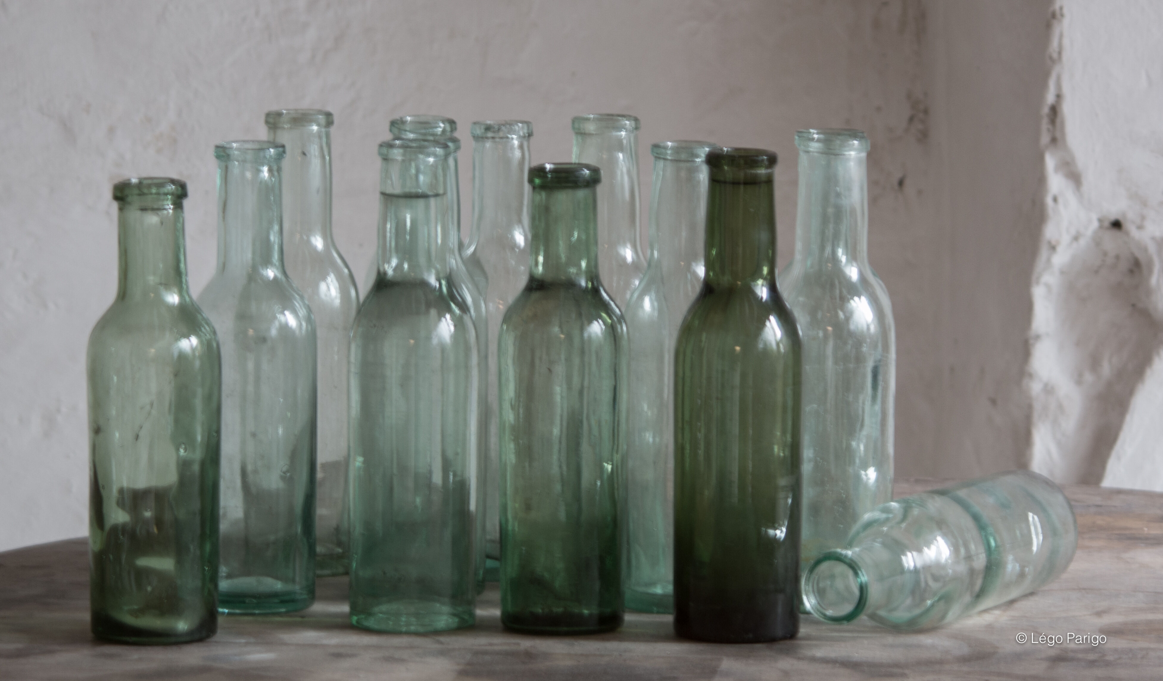 Bouteille en verre soufflé