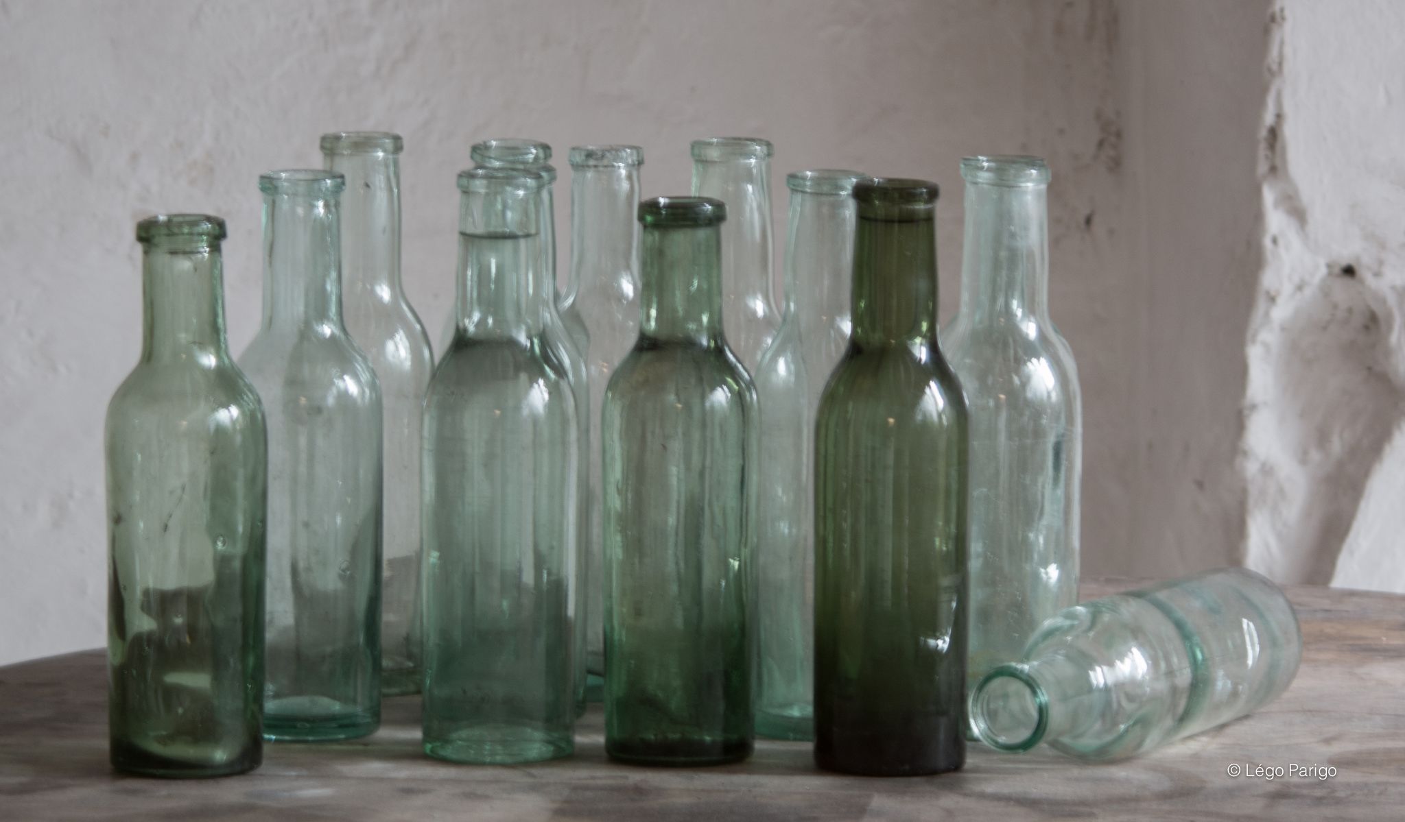 Bouteille en verre soufflé