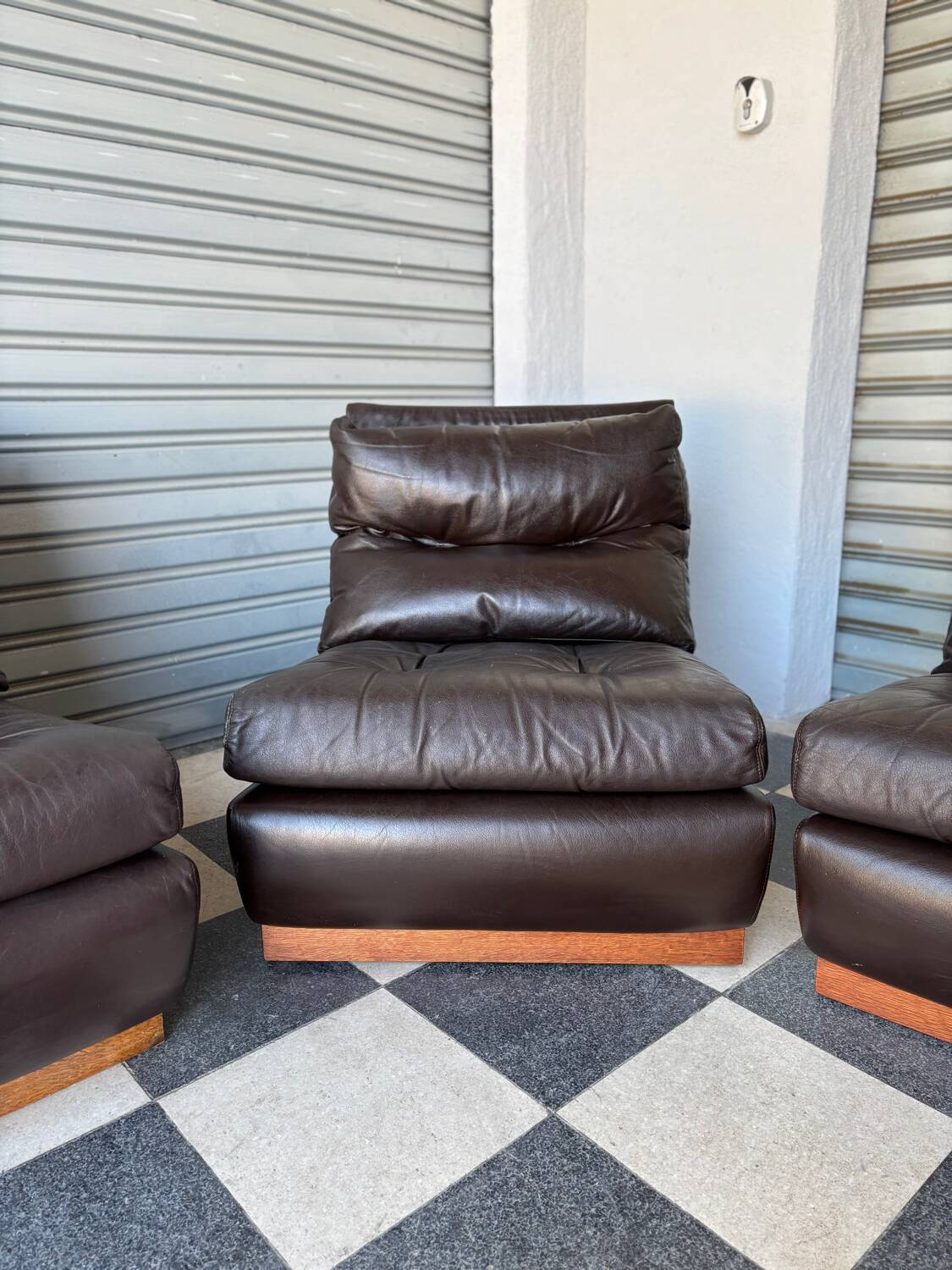 Chauffeuse cuir Roche Bobois