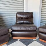Chauffeuse cuir Roche Bobois