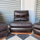 Chauffeuse cuir Roche Bobois
