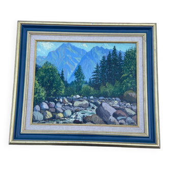 Tableau paysage de montagne