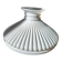 1930s Lamp Shade Art Deco White Opaline Ribbed Glass Lamp Shade Office