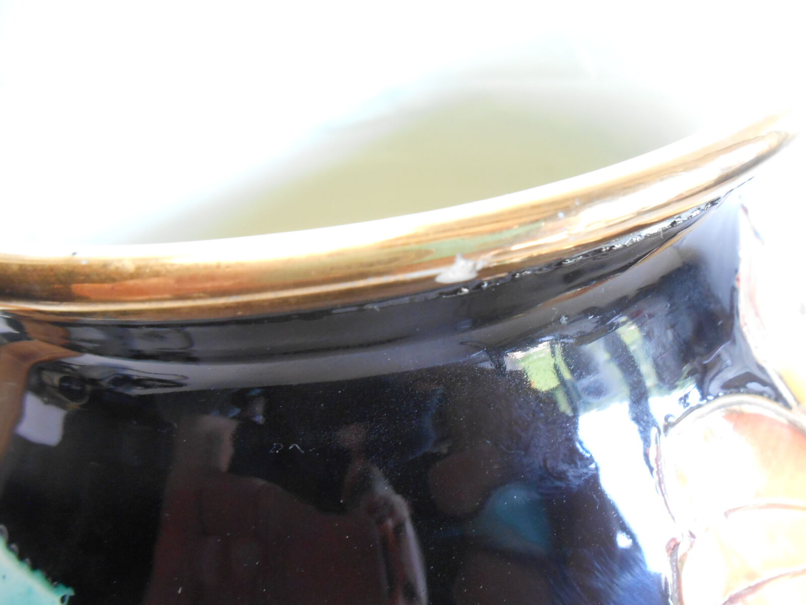 Vase polychrome vallauris jtf floral 50