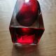 Vintage tulip vase dark red glass