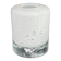 Bougeoir en verre moulé bullé blanc