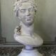 Loam stone bust after Coysevox, portrait of the Duchess of Burgundy