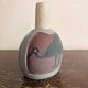 Ancien Vase Bouteille Méplate céramique Sud Américain Pré Colombien Oiseau