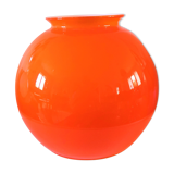 Globe en opaline orange design années 70