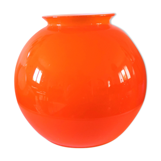 Opaline globe orange design 70s