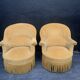 Suite de 3 fauteuils crapaud vintage