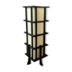 Japanese lamp Tarogo 80s wood and paper Kozo