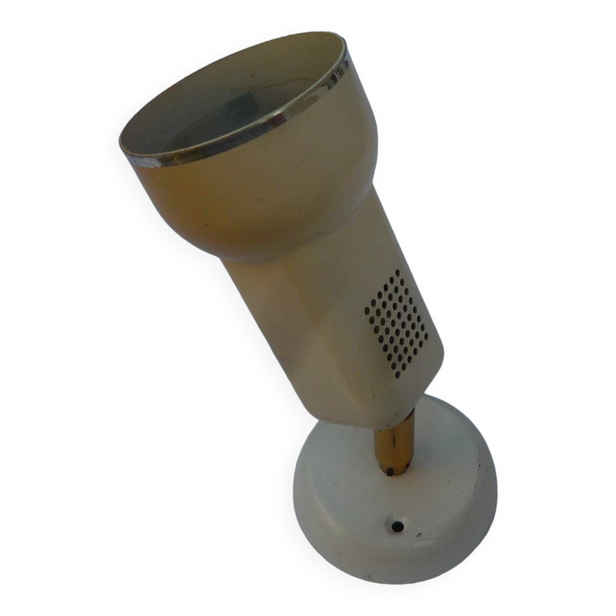 Small wall spot in white metal, vintage 1980