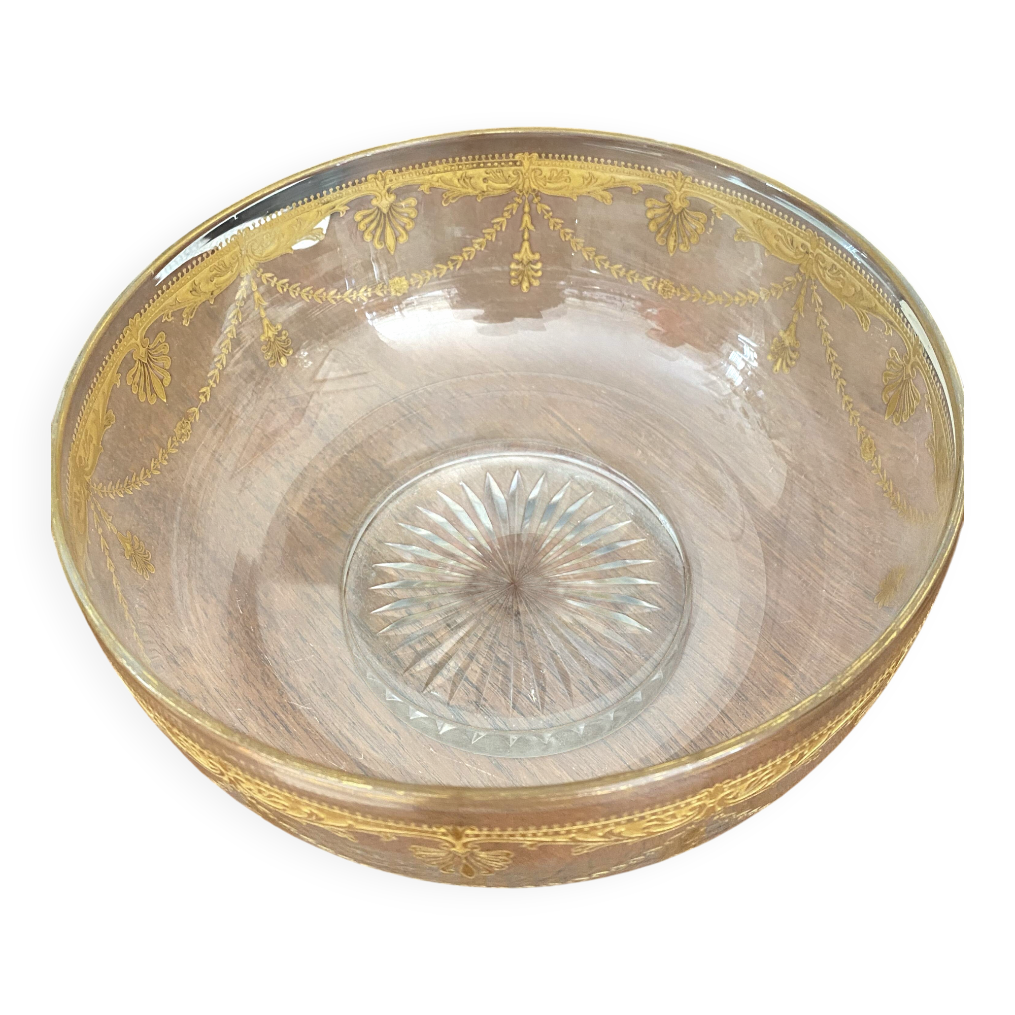 Crystal salad bowl