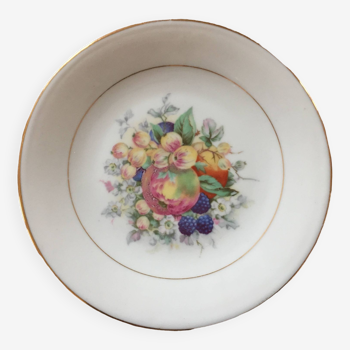 Plat à gâteau en porcelaine de Vierzon U.M.L.