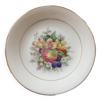 Plat à gâteau en porcelaine de Vierzon U.M.L.