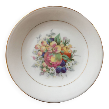 Plat à gâteau en porcelaine de Vierzon U.M.L.