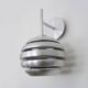 Pair of brushed aluminum Mercury wall lights by Eglo 90s