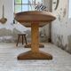 Brutalist pine oval table