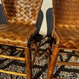 Rattan and chestnut living room