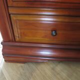 Cherrywood chest of drawers with ogee – 4 drawers – 80s – Louis Philippe style