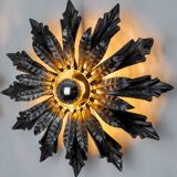 Sun and floral appliques by Ferro Arte, Spain, 1970