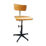 Vintage workshop chair, back height and adjustable seating