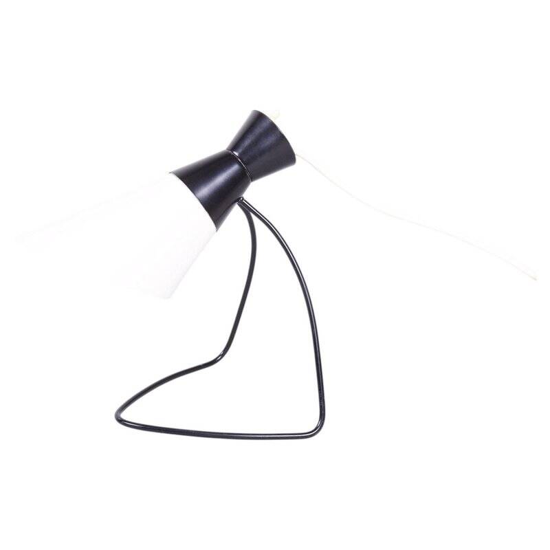 Mid-Century Czech Metal Table Lamp attributed to J. Hůrka for Napako, 1950s