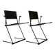 Pair of ballerina chairs by Herbert Ohl for Matteo Grassi 1990