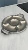 Round plateau by Jean Couzon in stainless steel – Vintage design serving dish.