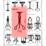 Plant stand, pedestal by Fischel 1890 Bent wood, No Thonet
