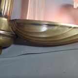 Art Deco bronze & glass wall lamp