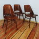 Ensemble de quatre chaises par O. Haerdtl pour Ton Tchécoslovaquie, années 1960