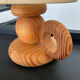 Pair of Scandinavian wooden lamps 60s-70s