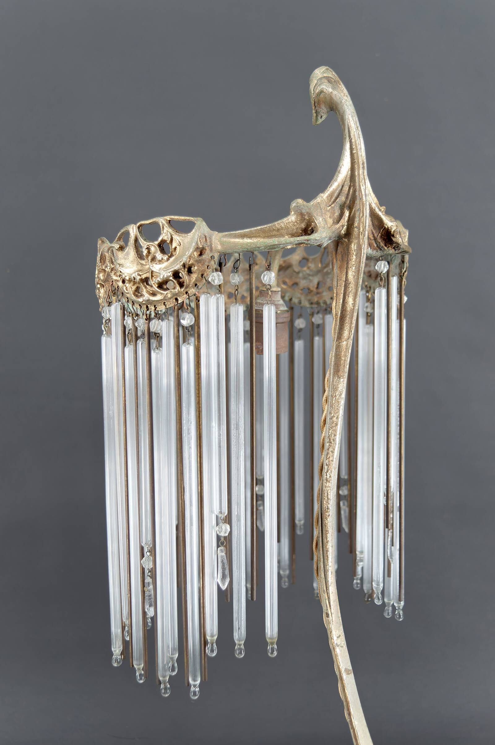 Bronze Lamp and Pendants by H. Guimard, France, Art Nouveau, c. 1910